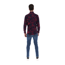 Load image into Gallery viewer, Porto Blanco Men&#39;s Abstract Long Sleeve Button Down Shirt Red &amp; Black | C-1984
