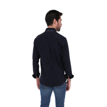 Load image into Gallery viewer, Men&#39;s Solid Long Sleeve Classic Button Down Shirt Navy | Porto Blanco| E-1903

