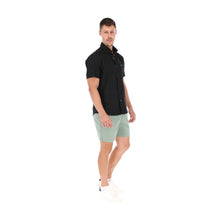 Load image into Gallery viewer, Camisa Porto Blanco Manga Corta Negra | MC-2035
