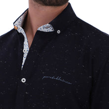 Load image into Gallery viewer, Men&#39;s Solid Long Sleeve Classic Button Down Shirt Navy | Porto Blanco| E-1903
