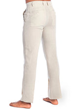 Load image into Gallery viewer, Mojito Men&#39;s Casual Flat Front Dress Pants 100% Natural Linen | M-4862-Natural
