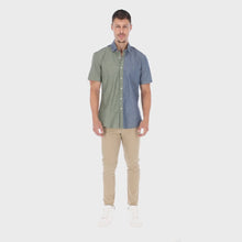 Load and play video in Gallery viewer, Camisa Manga Corta Edicion Especial Verde y Azul | Porto Blanco MCE-2055
