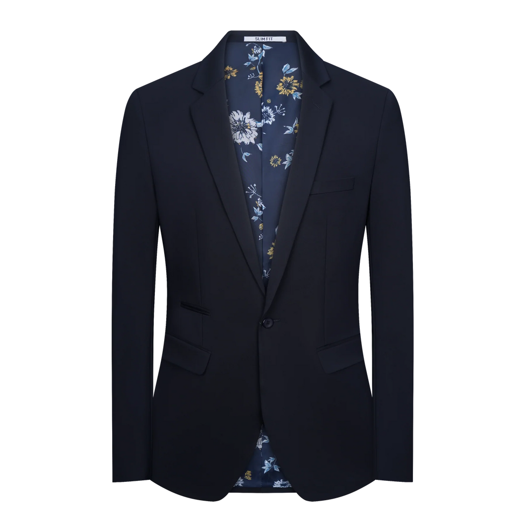 Navy Sateen Blazer Stretch Sportcoat | S601-3 Navy