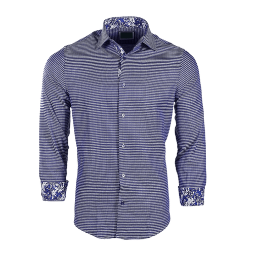 SC3107-8-Navy Extra Slim Fit Shirt - Angelo's Men Boutique