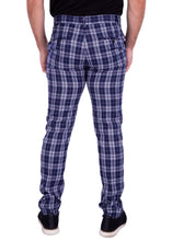Load image into Gallery viewer, 213114 Navy Bold Contrast Plaid Dress Pants
