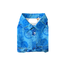 Load image into Gallery viewer, DD-15 Blue Regular Fit Fish Shirt
