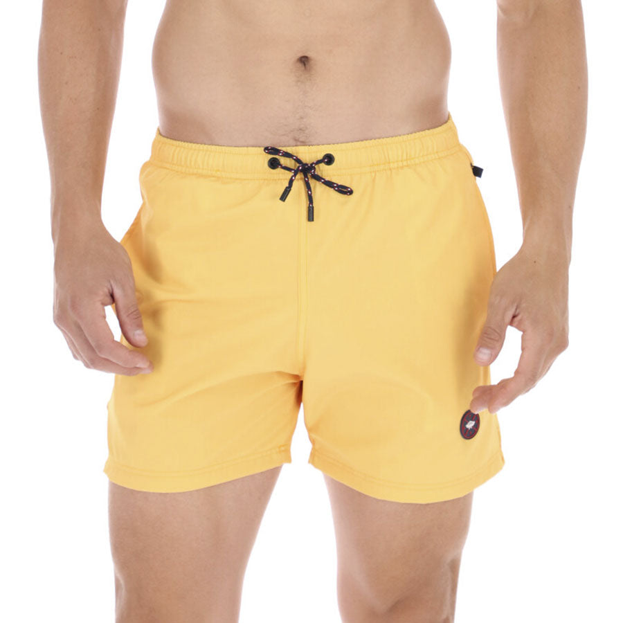 Basic-16 Yellow Men's Quick Dry Swim Trunks