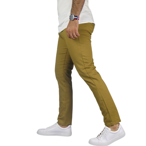 KB006PSK Khaki Stretch Chino Pant - Angelo's Men Boutique