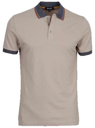 PT-5049 Beige Polo Modern Fit - Angelo's Men Boutique