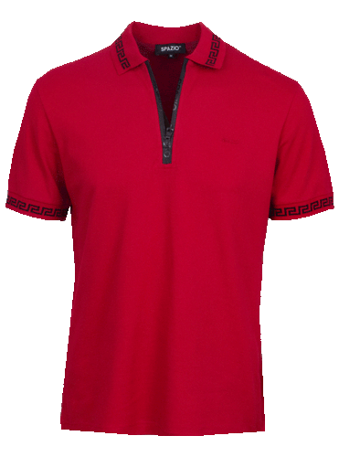 PT-5067 Red Polo Modern Fit - Angelo's Men Boutique