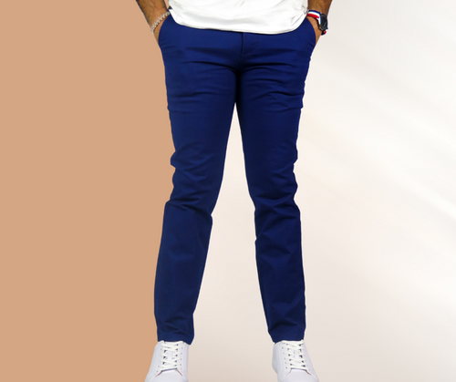 Addict Navy Stretch Chino Pant - Angelo's Men Boutique