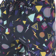 Load image into Gallery viewer, Aruba-18 Men&#39;s Print Quick Dry Swim Trunks Black, Green, Purple &amp; Yellow
