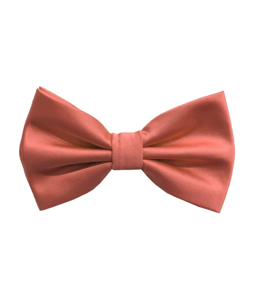 Coral Solid Pre-Tied Bow Ties & Hankies | BT100-FF