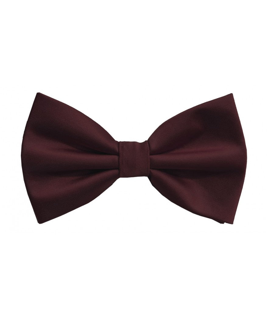 Burgundy Solid Pre-Tied Bow Ties & Hankies | BT100-MM