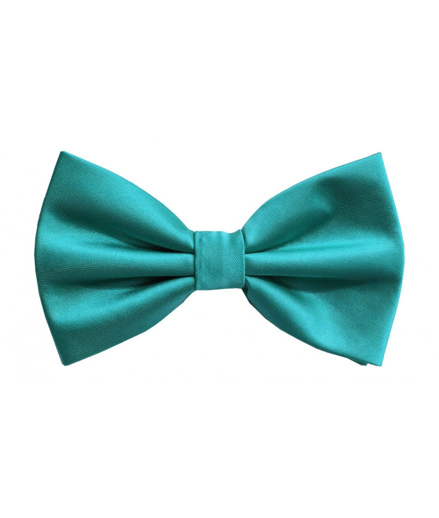 Turquoise Solid Pre-Tied Bow Ties & Hankies | BT100-U