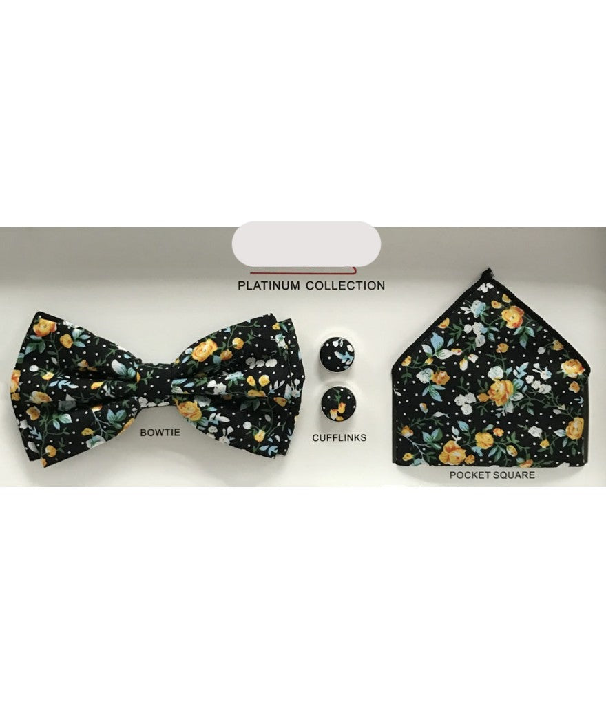 BTC8-B Bow Tie, Hanky & Cufflinks