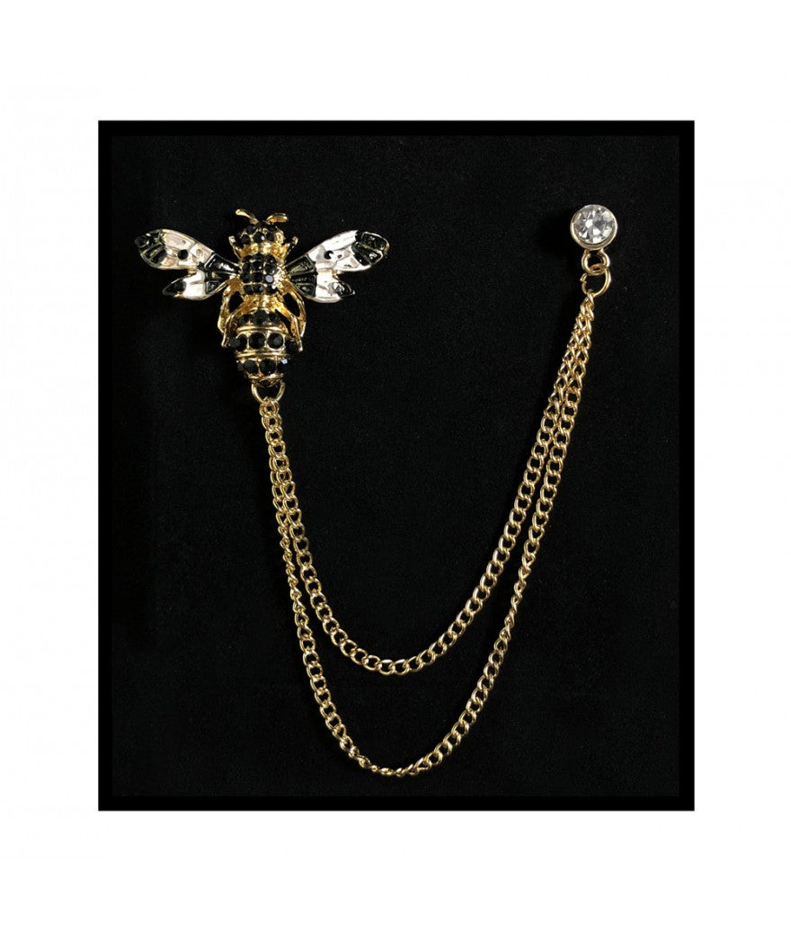 Gold Chain Brooch Lapels | CBL17-G