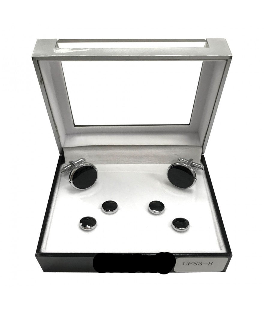 CFS3-B - Cufflinks with Tuxedo Studs