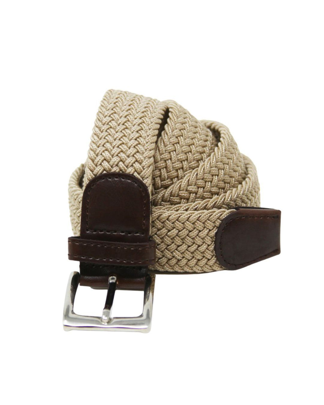CNT-02 Men's Solid Elastane Belt Khaki