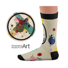 Load image into Gallery viewer, Wassily Kandinsky, Circles in a Circle Socks
