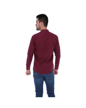 Load image into Gallery viewer, E-1637 Men&#39;s Solid Long Sleeve Button Down Shirt Burgundy
