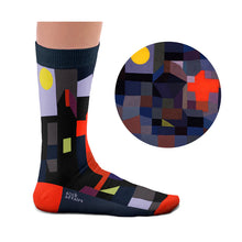 Load image into Gallery viewer, Paul Klee, Fire at Full Moon Socks
