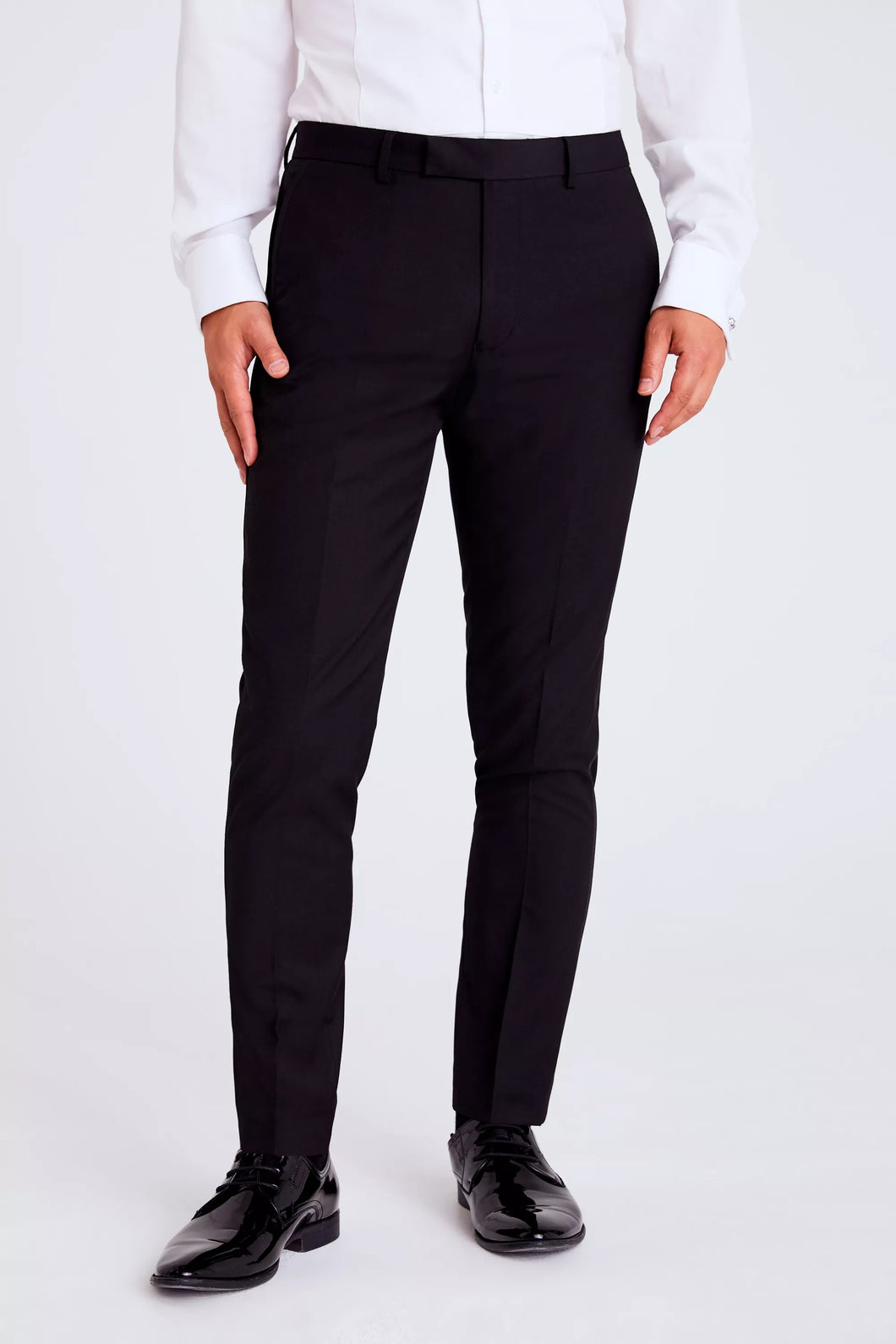 DR1190 Mens Dress Pants Skinny Fit Black GO DR1190 Mens Dress Pants Skinny Fit Black GO