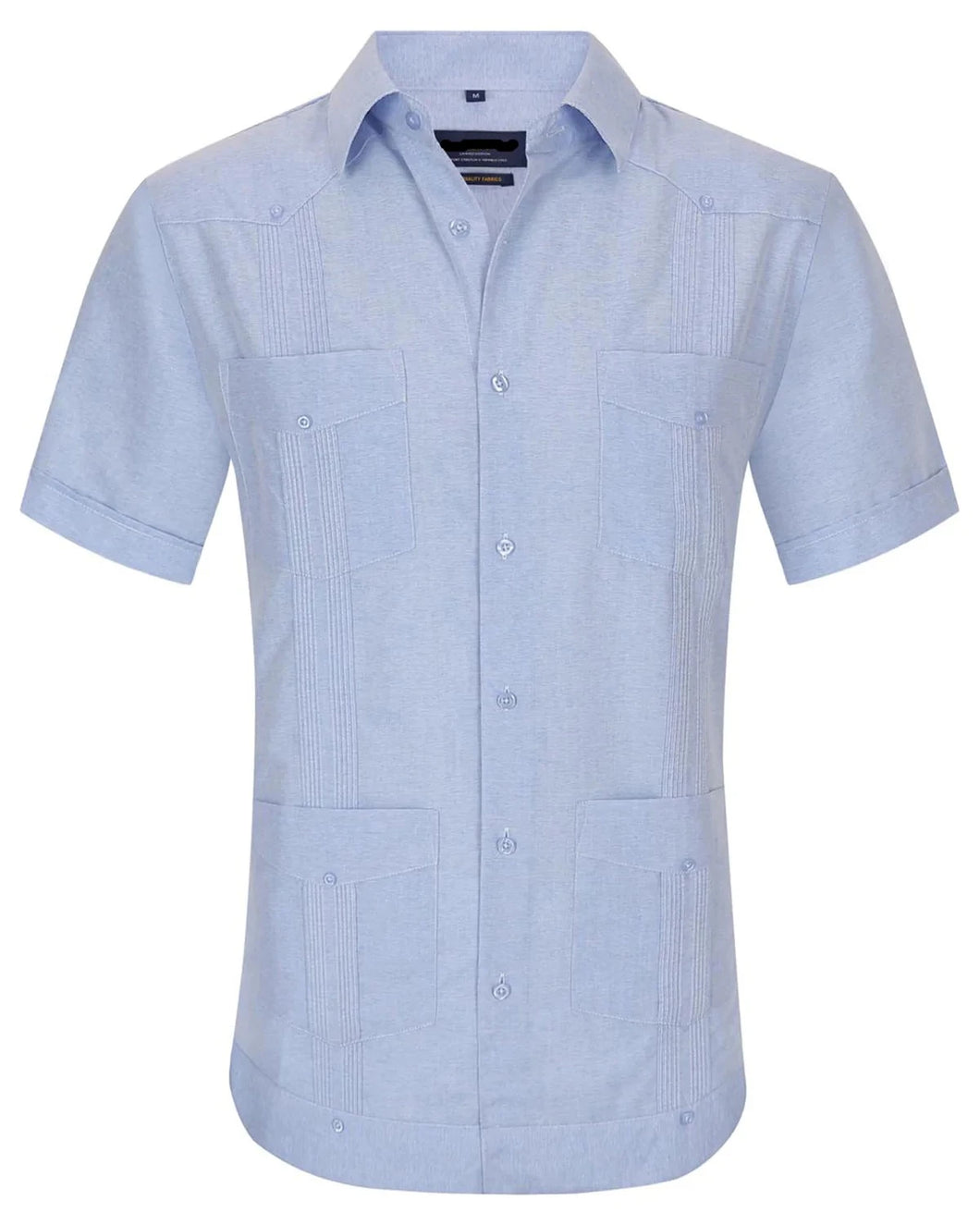 Sky Blue Guayabera Cuban Short Sleeve Shirt / GS565-5