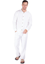 Load image into Gallery viewer, GZ1017-White &#39;Tulum&#39; Long Sleeve Button Up Shirt White
