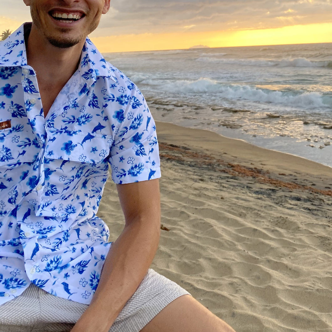 DD-14 Regular Fit Fish Shirt White