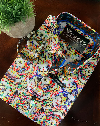 MC-15 Short Sleeve Slim fit Shirt - Angelo's Men Boutique
