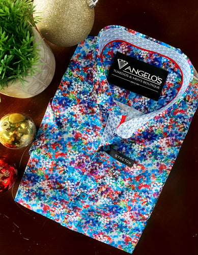 MC-01 Short Sleeve Slim fit Shirt - Angelo's Men Boutique