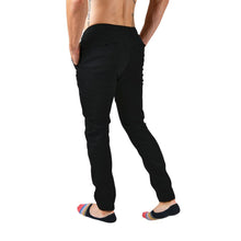 Load image into Gallery viewer, Men&#39;s Solid Premium Jogger Pants Black | Porto Blanco | JGR-05
