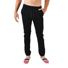 Load image into Gallery viewer, Men&#39;s Solid Premium Jogger Pants Black | Porto Blanco | JGR-05
