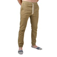 Load image into Gallery viewer, JGR-08 Men&#39;s Solid Premium Flex-Stretch Jogger Pants Khaki
