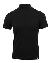 Load image into Gallery viewer, LCS905 Black Cotton Spandex Luxury Mock Tee
