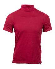 Load image into Gallery viewer, LCS905 Burgundy Cotton Spandex Luxury Mock Tee
