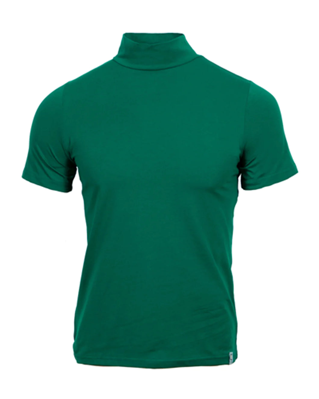 LCS905 Green Cotton Spandex Luxury Mock Tee