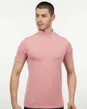 Load image into Gallery viewer, LCS905 Dusty Rose Cotton Spandex Luxury Mock Tee
