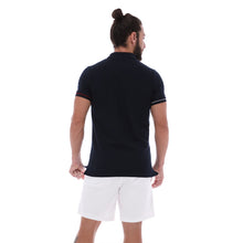 Load image into Gallery viewer, PL-1506 Men&#39;s Patchwork Short Sleeve Polo Shirt Blue Red &amp; White
