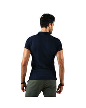 Load image into Gallery viewer, PL-949 Men&#39;s Solid Short Sleeve Polo Shirt Blue &amp; Red
