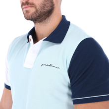 Load image into Gallery viewer, PLE-1752 Men&#39;s Patchwork Short Sleeve Classic Polo Shirt Green Blue &amp; White | Porto Blanco
