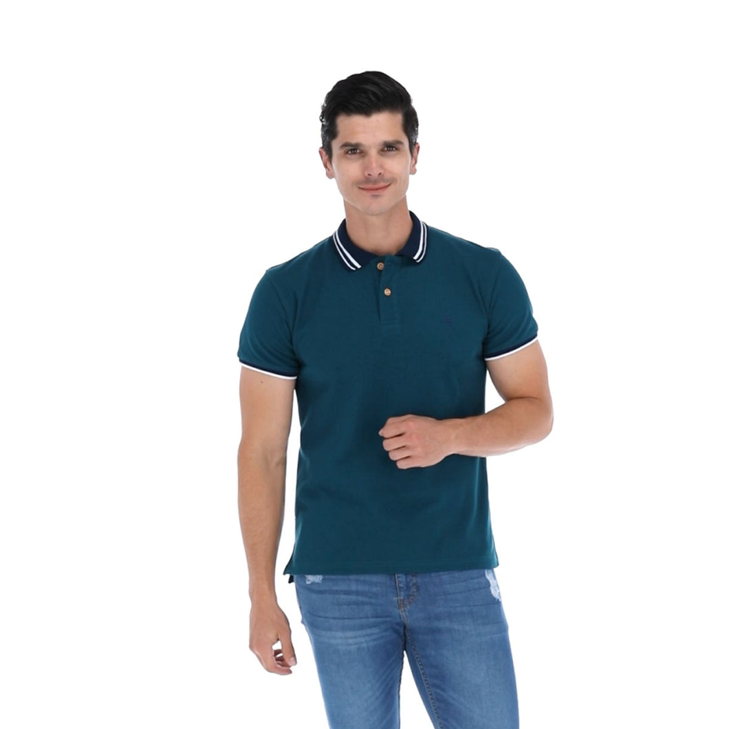 Polo Porto Blanco Básica Caballero Teal | PBASIC-07