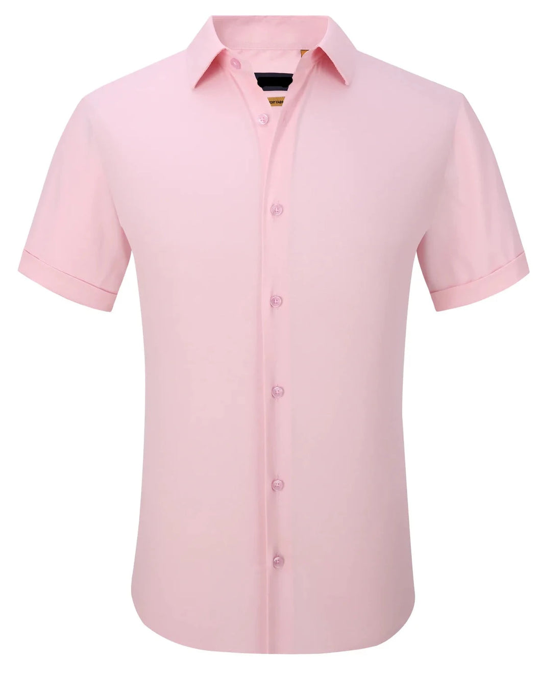 SC515-4 Pink Solid Stretch Short Sleeve Shirt