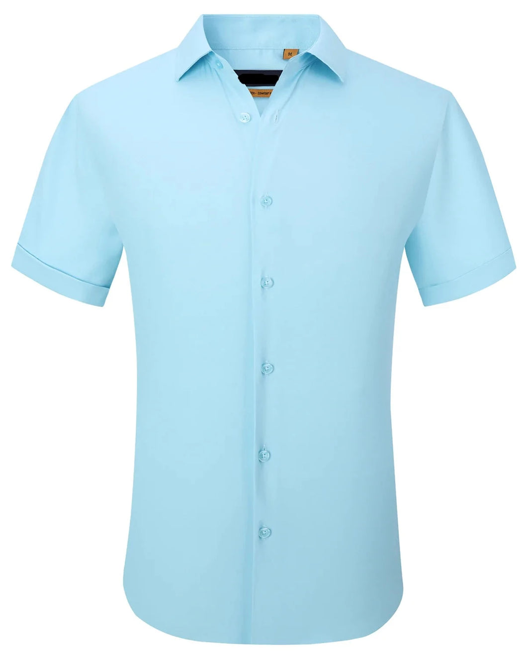 SC515-9 Turquoise  Solid Stretch Short Sleeve Shirt