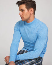Load image into Gallery viewer, SC9701 Sky Blue Textured Turtle Neck
