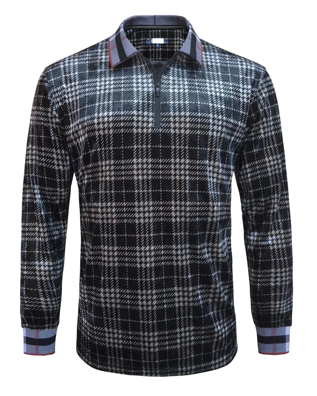 SCP400-5 Black Luxury Long Sleeve Polo