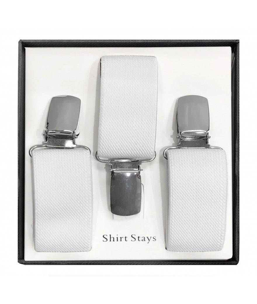 SS1 - A (White) 1 Pair of Shirt Stays