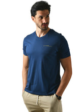 Load image into Gallery viewer, T-Shirt-04 Men&#39;s Solid Short Sleeve V-Neck T-Shirt Blue
