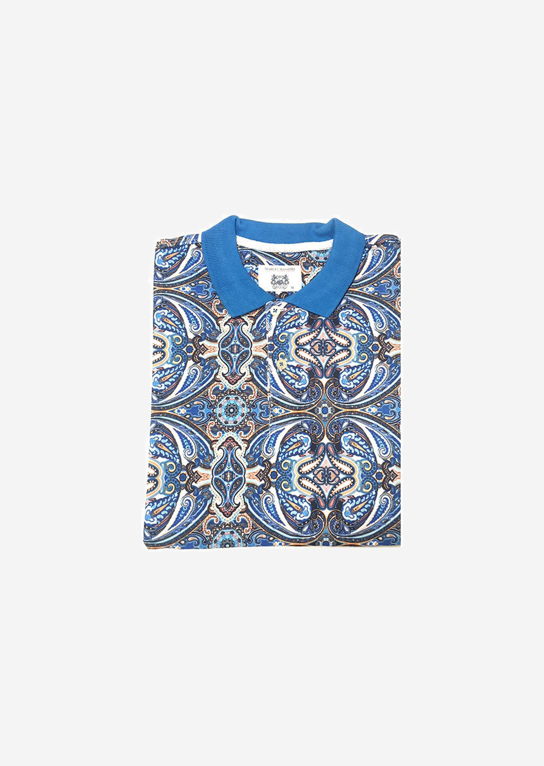 P-06 Italian Blue Polo Extra Slim - Angelo's Men Boutique